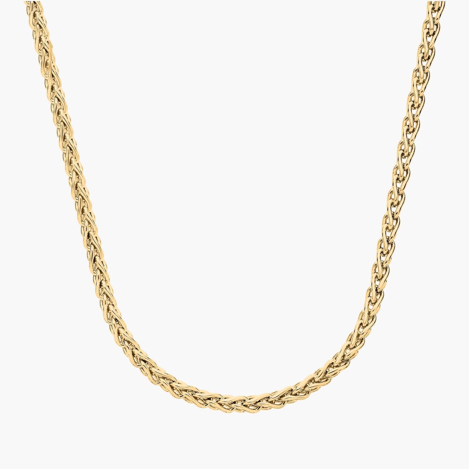 18" Wheat Chain in 14k Yellow Gold (1.2 mm)