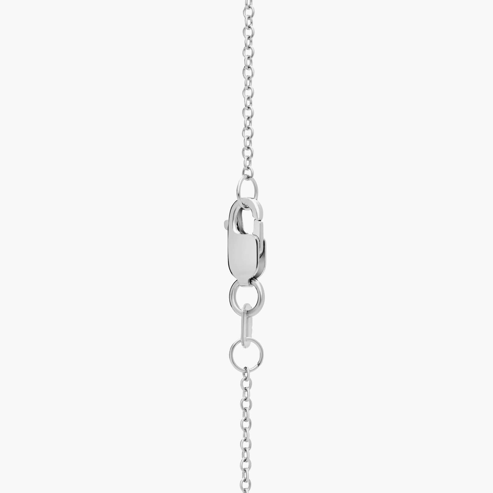 Peridot and Diamond Halo Pendant in 14k White Gold (7mm) 2