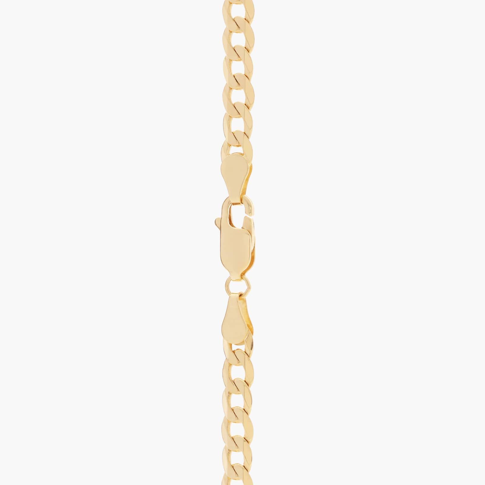 18" Flat Beveled Curb Chain in 14k Yellow Gold (4.75 mm) 2