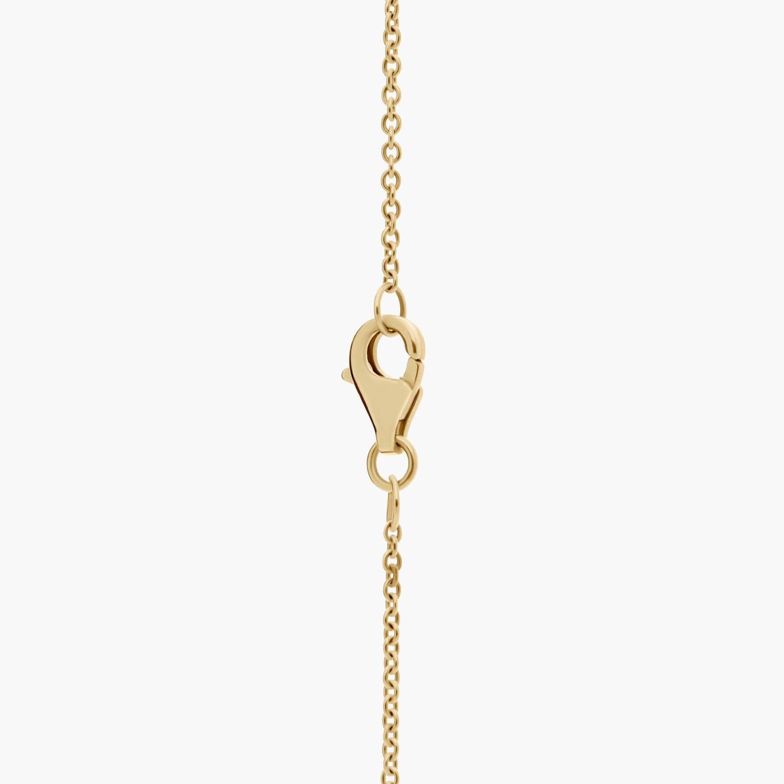 Cushion Cut Rose de France and Diamond Accent Pendant in 14k Yellow Gold (7mm) 2