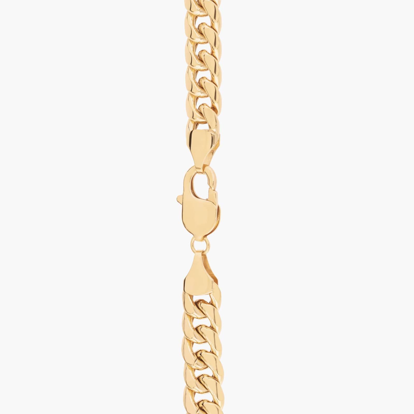 22" Men's Semi-Solid Miami Cuban Chain in 14k Yellow Gold (9.3 mm) 2