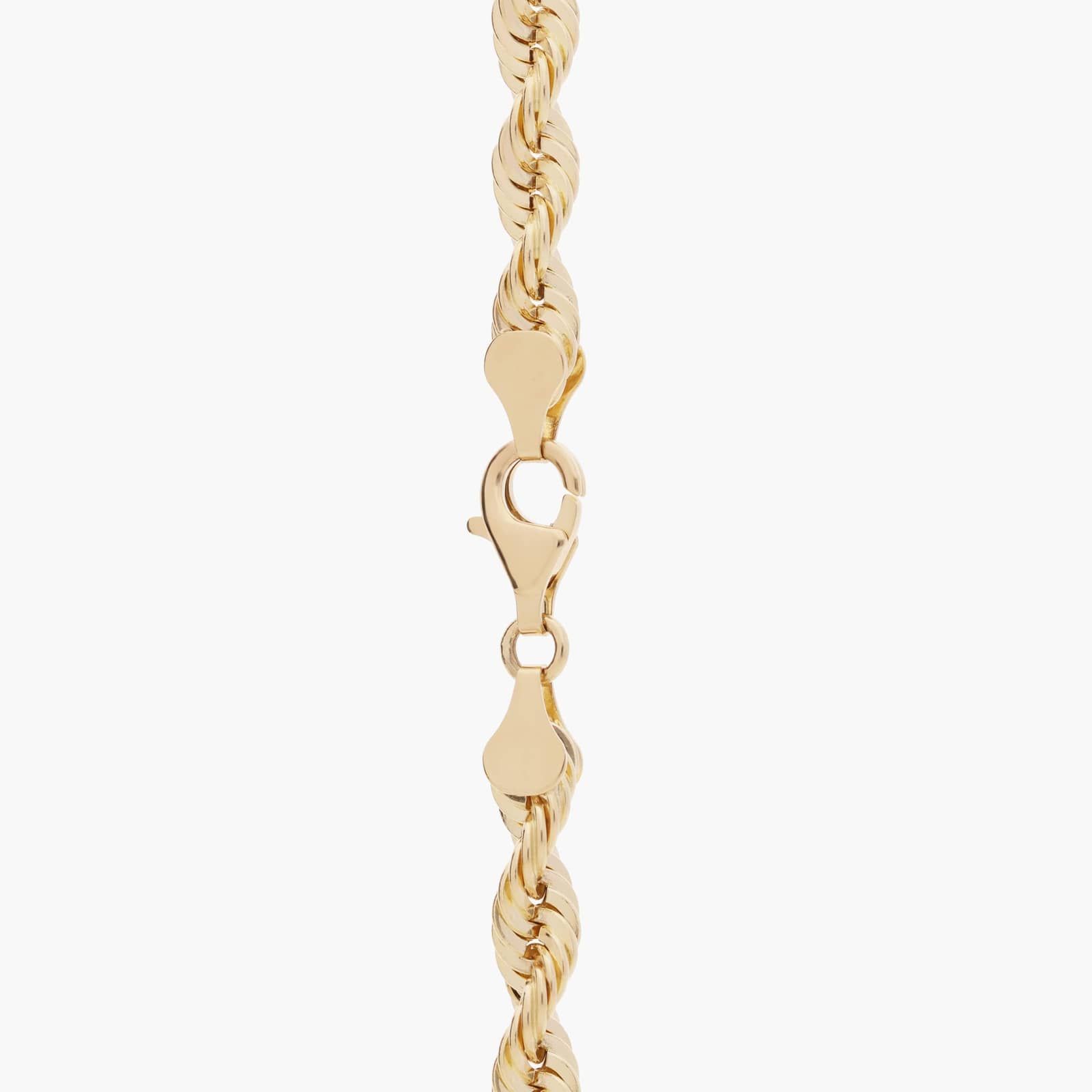 24" Men's Solid Diamond Cut Rope Necklace in 14k Yellow Gold (6 mm) 2