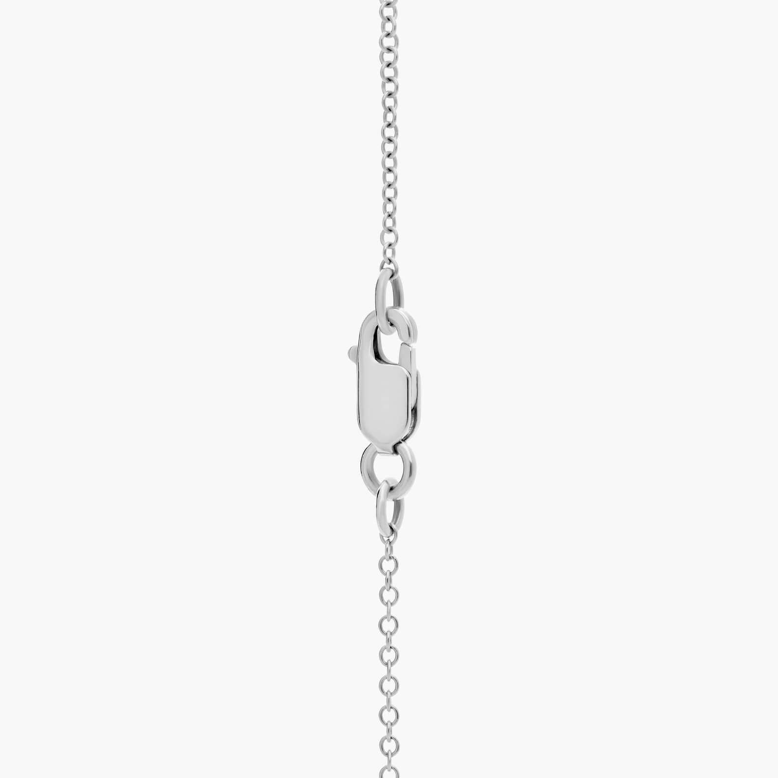Heart-Shaped Garnet and Diamond Pendant in 18k White Gold (6mm) 2