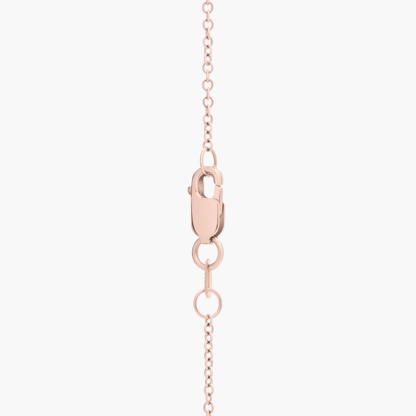 Emerald Cut Morganite Pendant in 14K Rose Gold 2