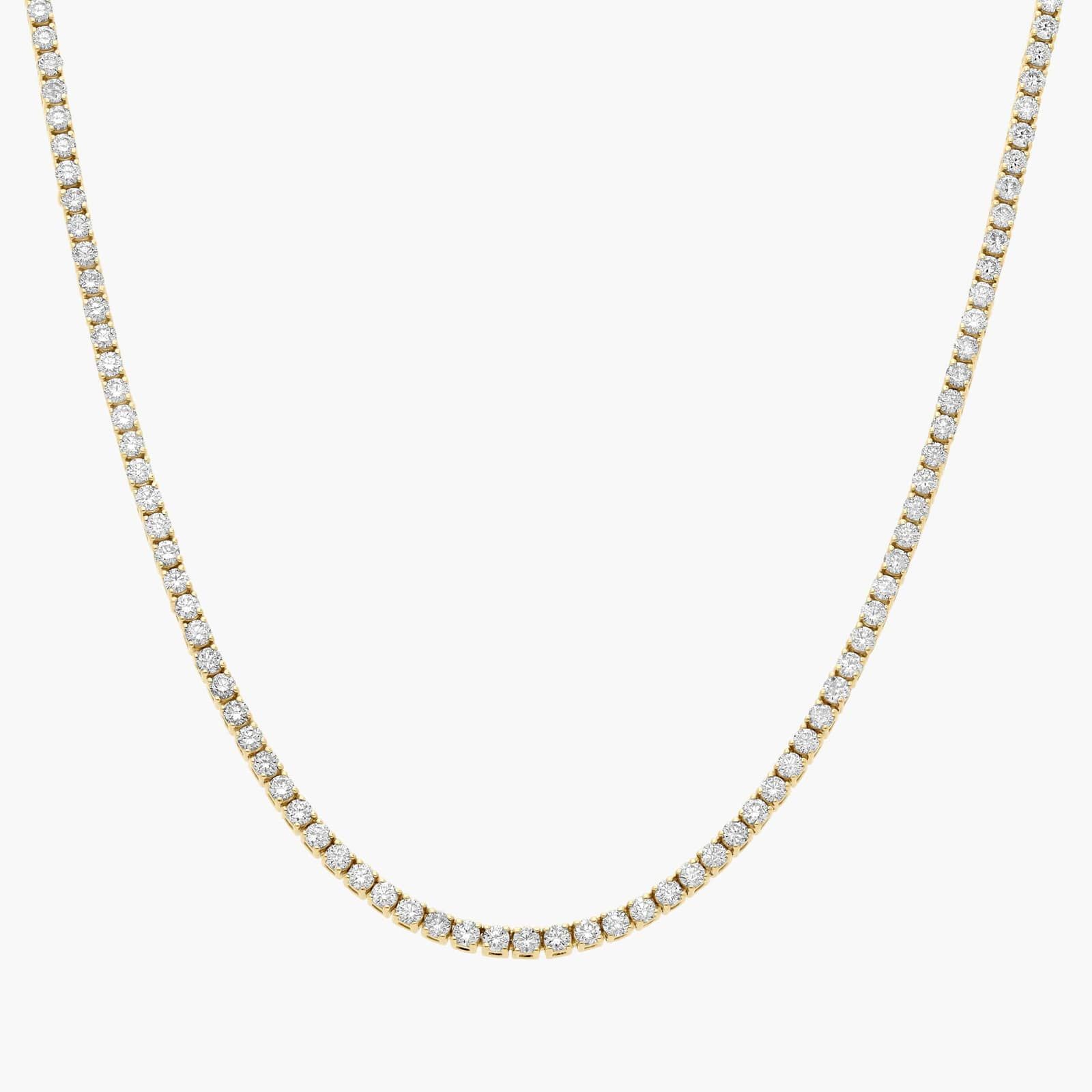 16 " Straight Diamond Eternity Necklace In 14K Yellow Gold (5 Ct. tw. - H-I / SI1-SI2)