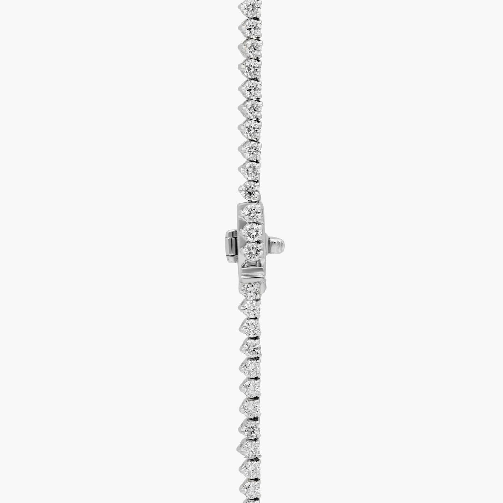 18 " Graduated Lab Grown Diamond Eternity Necklace In 14K White Gold (10 Ct. tw. - F-G / VS2-SI1) 2