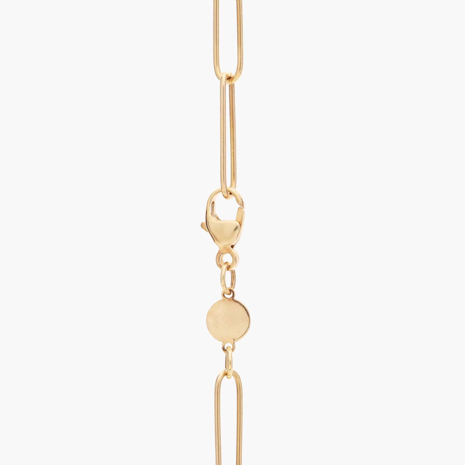 18" Heart Paperclip Necklace in 14k Yellow Gold 2