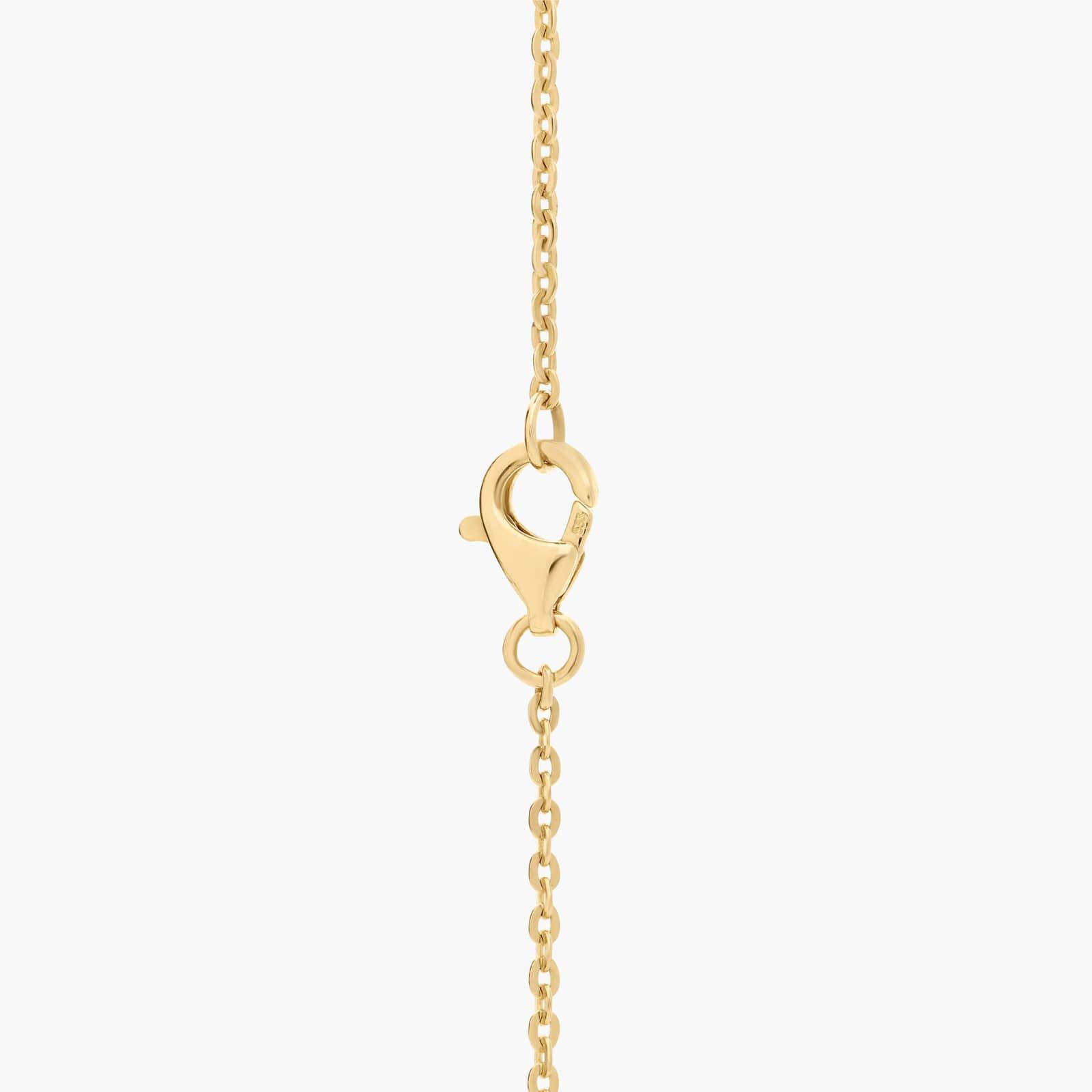 Two-Toned Pavé Diamond Petal Necklace 14K Yellow Gold (1/4 Ct. Tw.) 2