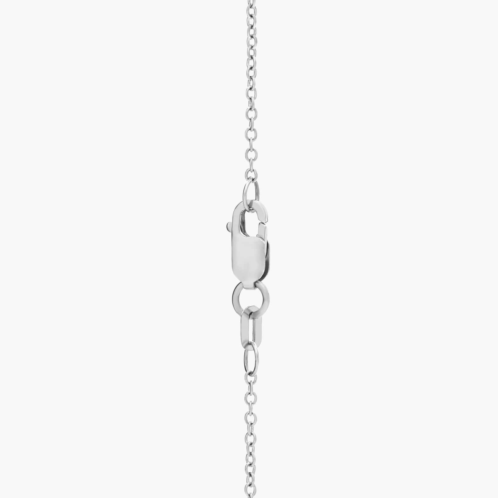 Lab Grown Diamond Pear Halo Station Pendant in 14K White Gold (1 3/4 Ct. Tw.) 2