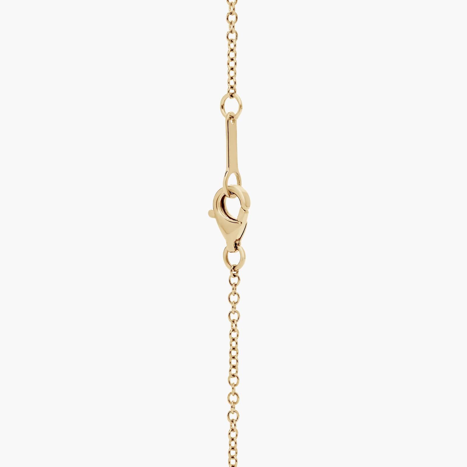 Lab-Grown Diamond Initial B Pendant Necklace In 14K Yellow Gold 2