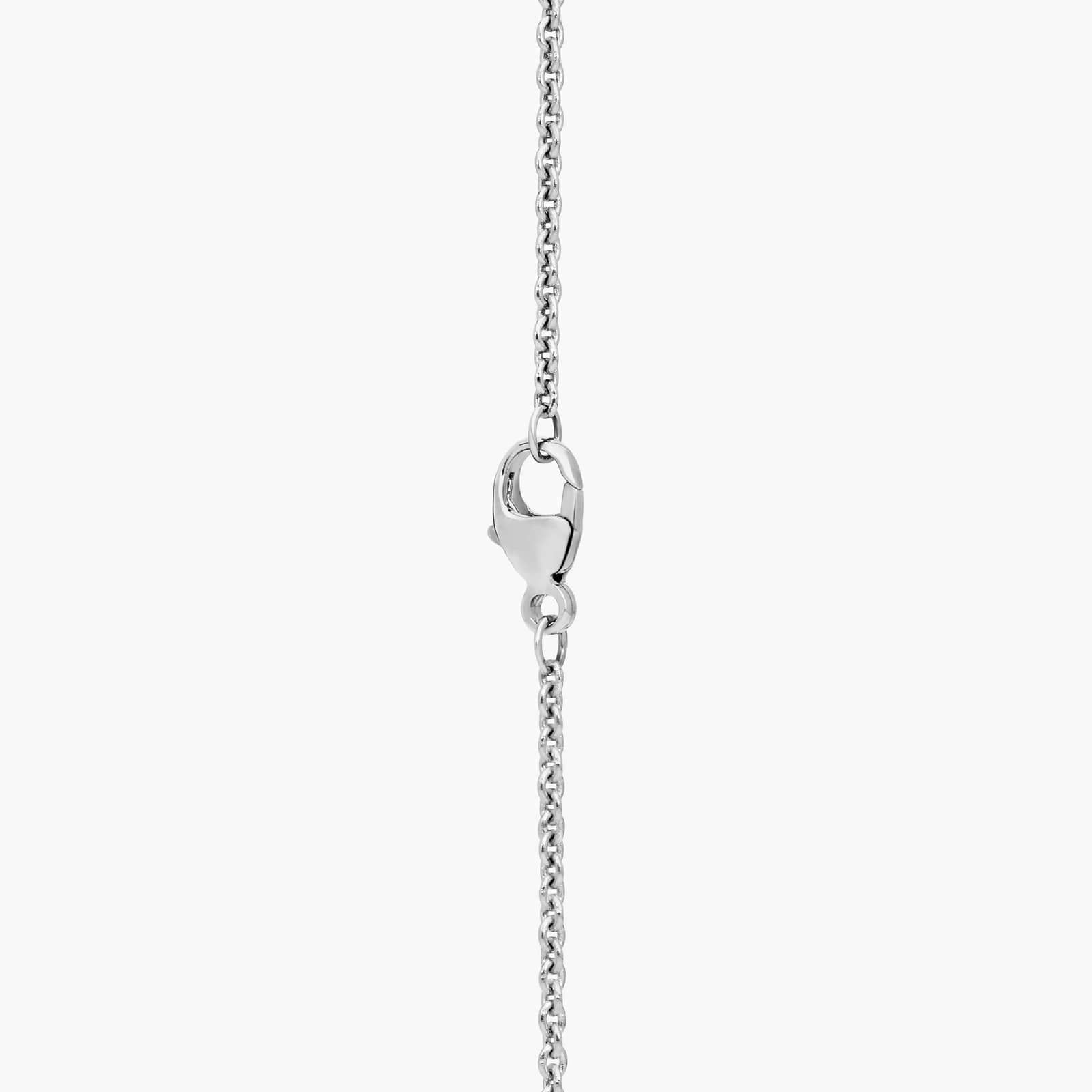 Chain-Set Initial N Necklace With Lab-Grown Diamonds In 14K White Gold 2