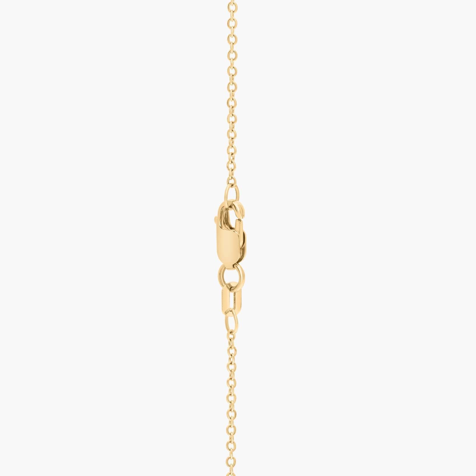 East-West Bezel Solitaire Pendant Necklace With 1 CTW Oval Cut Lab-Grown Diamond in 14K Yellow Gold 2