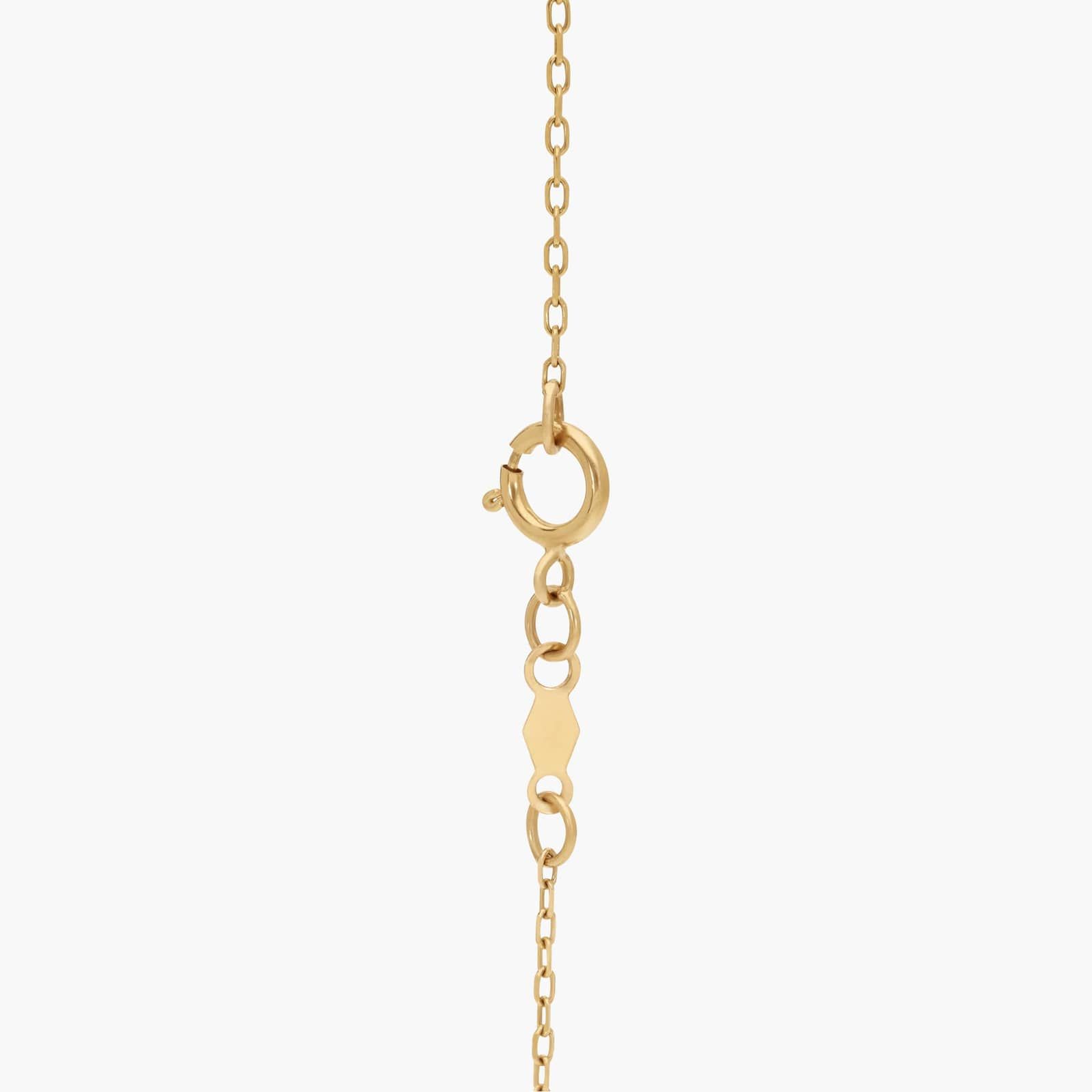 Octagon Pendant Necklace with 0.1 CTW Round Cut Lab-Grown Diamonds in 14K Yellow Gold 2