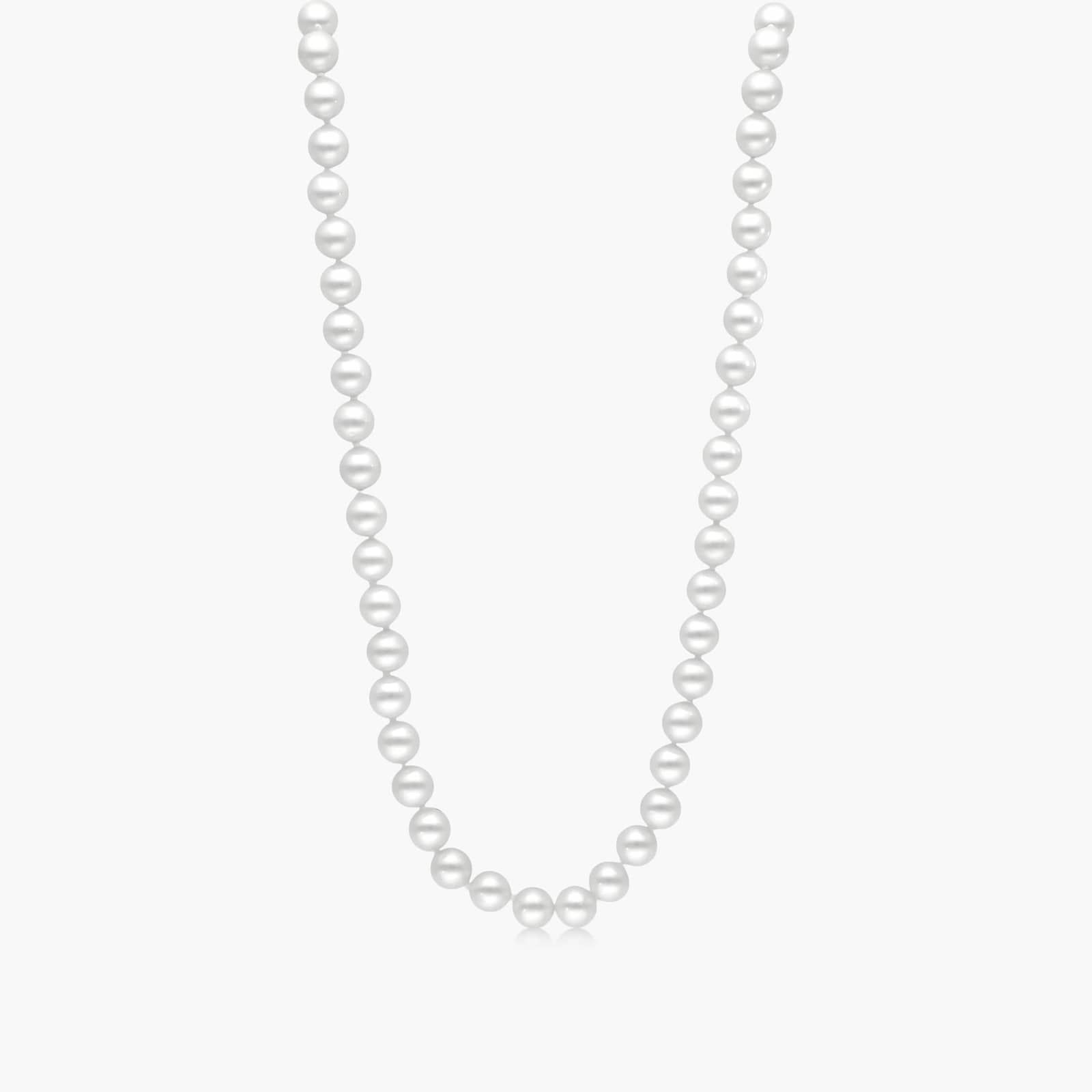 Akoya Cultured Pearl Ball Necklace in 14K White Gold By James Allen