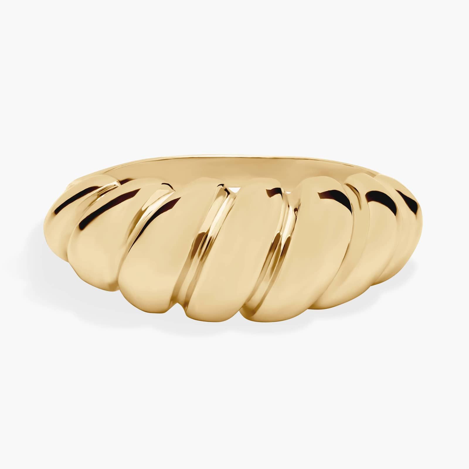 Twisted Dome Ring in 14k Italian Yellow Gold