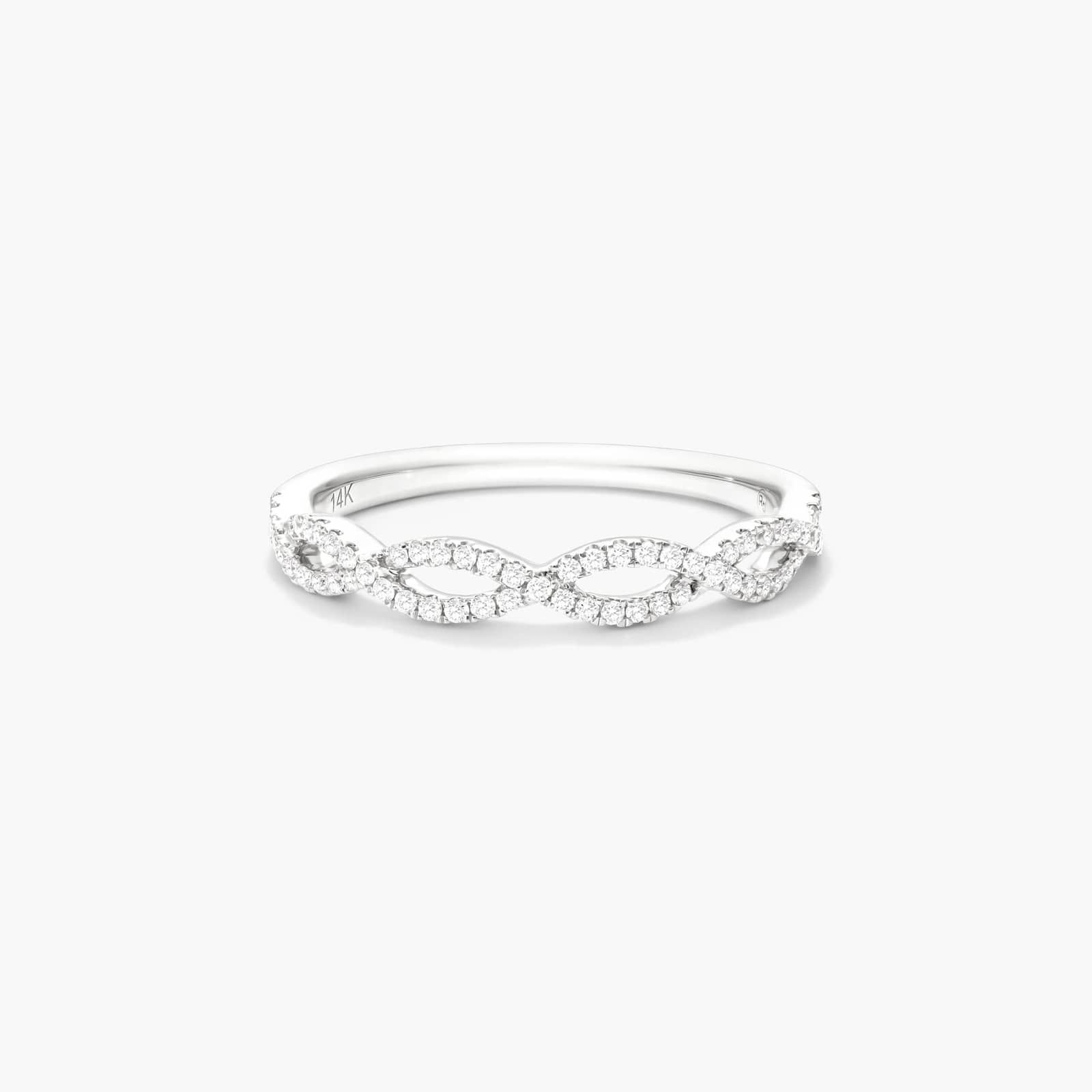 Petite Open Infinity Diamond Ring In 14K White Gold By James Allen