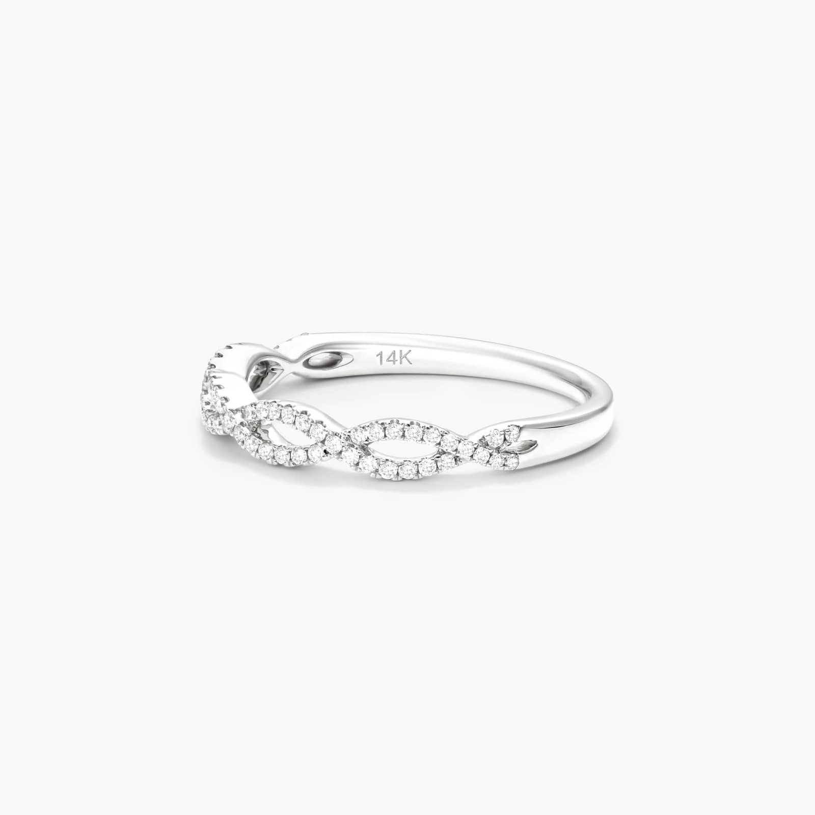 Petite Open Infinity Diamond Ring In 14K White Gold By James Allen 2