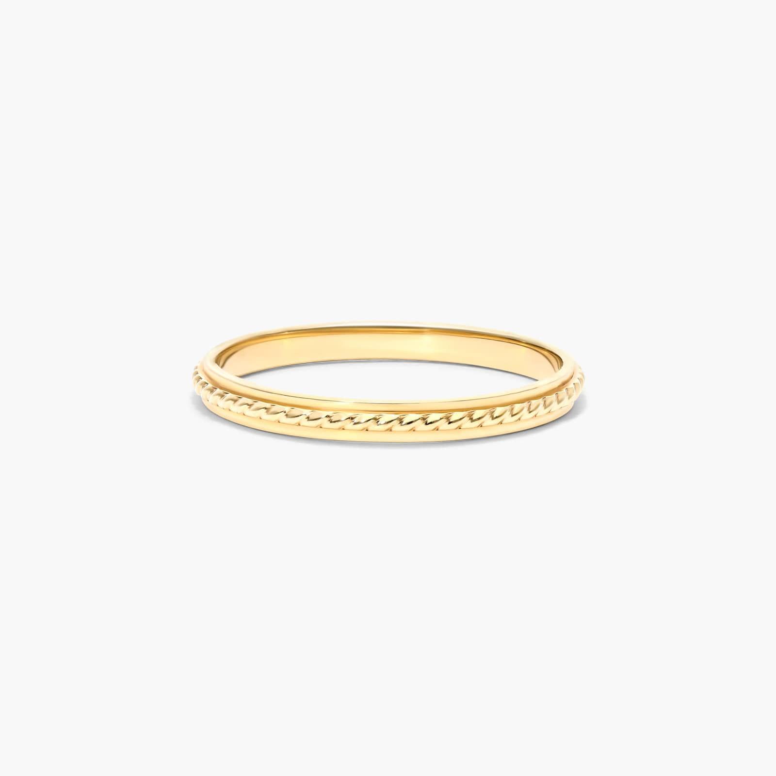 Cable Accent Ring In 14K Yellow Gold By James Allen