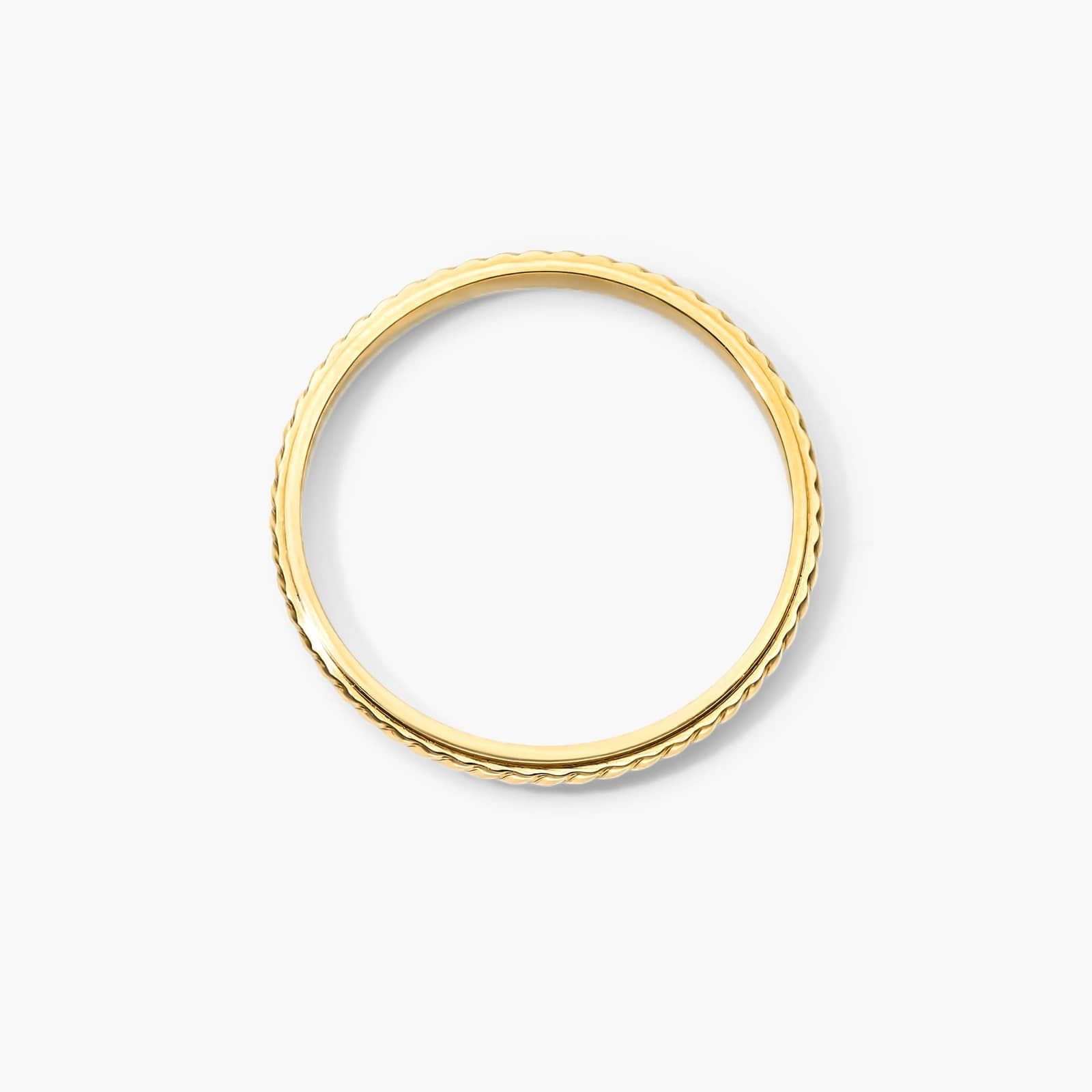 Cable Accent Ring In 14K Yellow Gold By James Allen 2